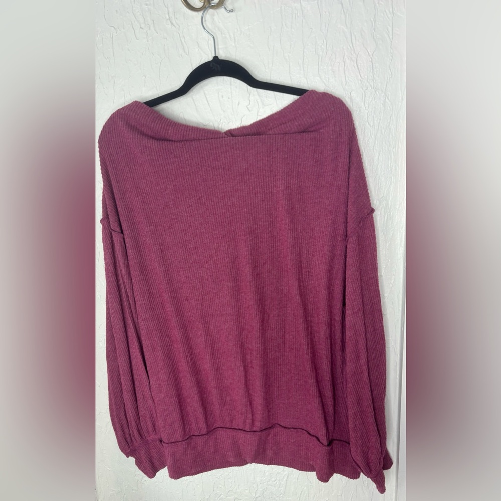Free People We The Free Main Squeeze Hacci Wine size medium - Picture 4 of 4